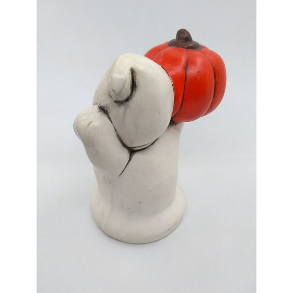 Vtg. Hobbyist ghost carrying jack o lantern pumpkin 6" figure - Picture 11 of 12
